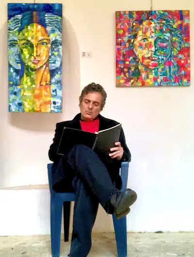 Live painting di Rocco Lancia. foto della bacheca del social di Rocco Lancia