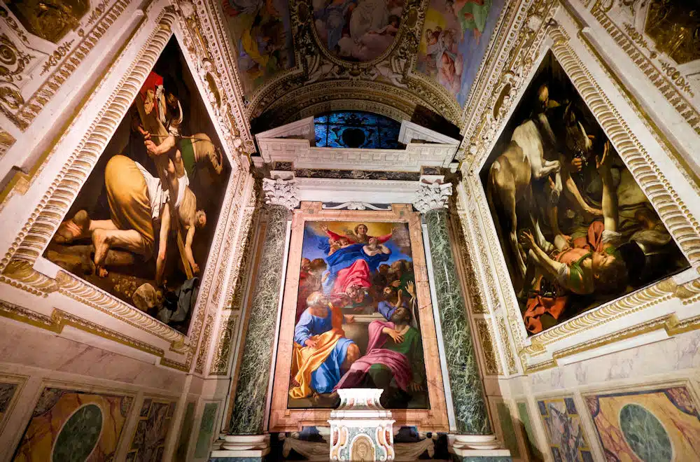 Cappella Cerasi. Dipinti di Carracci e Caravaggio ©Wikipedia