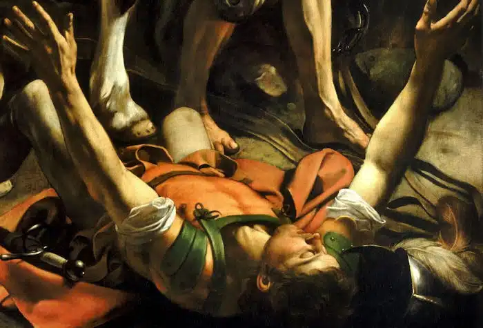 La conversione di S. Paolo sulla via di Damasco, Particolare del secondo dipinto di Caravaggio